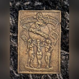 Vintage Coca-Cola Brass Belt Buckle "Feel On Top of the World"